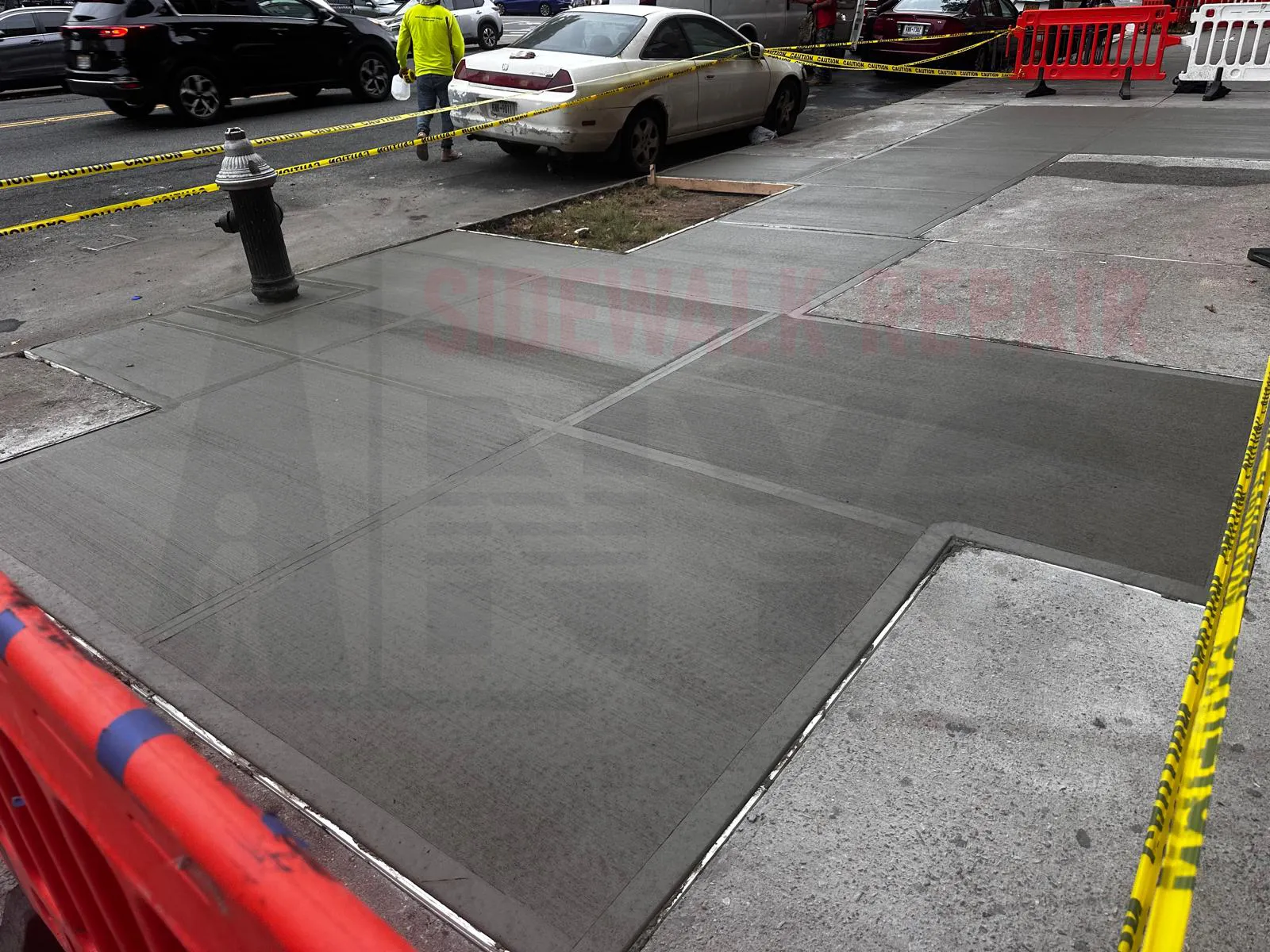 Repaired Sidewalk in New York City