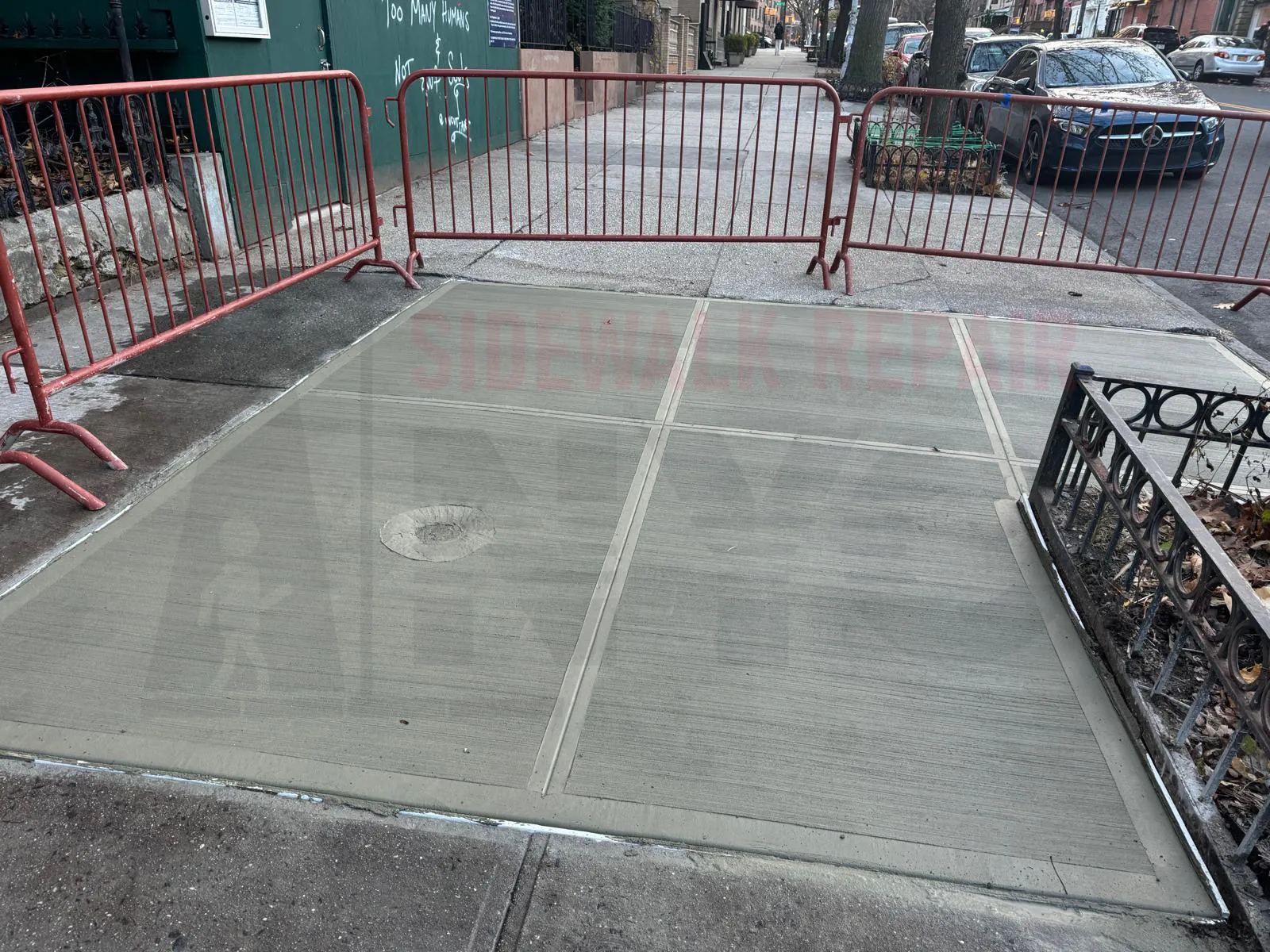 Newly Repaired Sidewalk in NYC